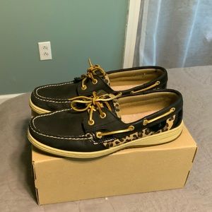 Leopard print Sperry Top-siders